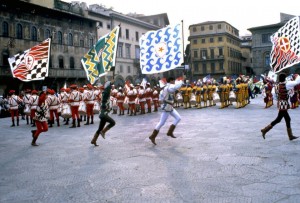 Sbandieratori in Santa Croce